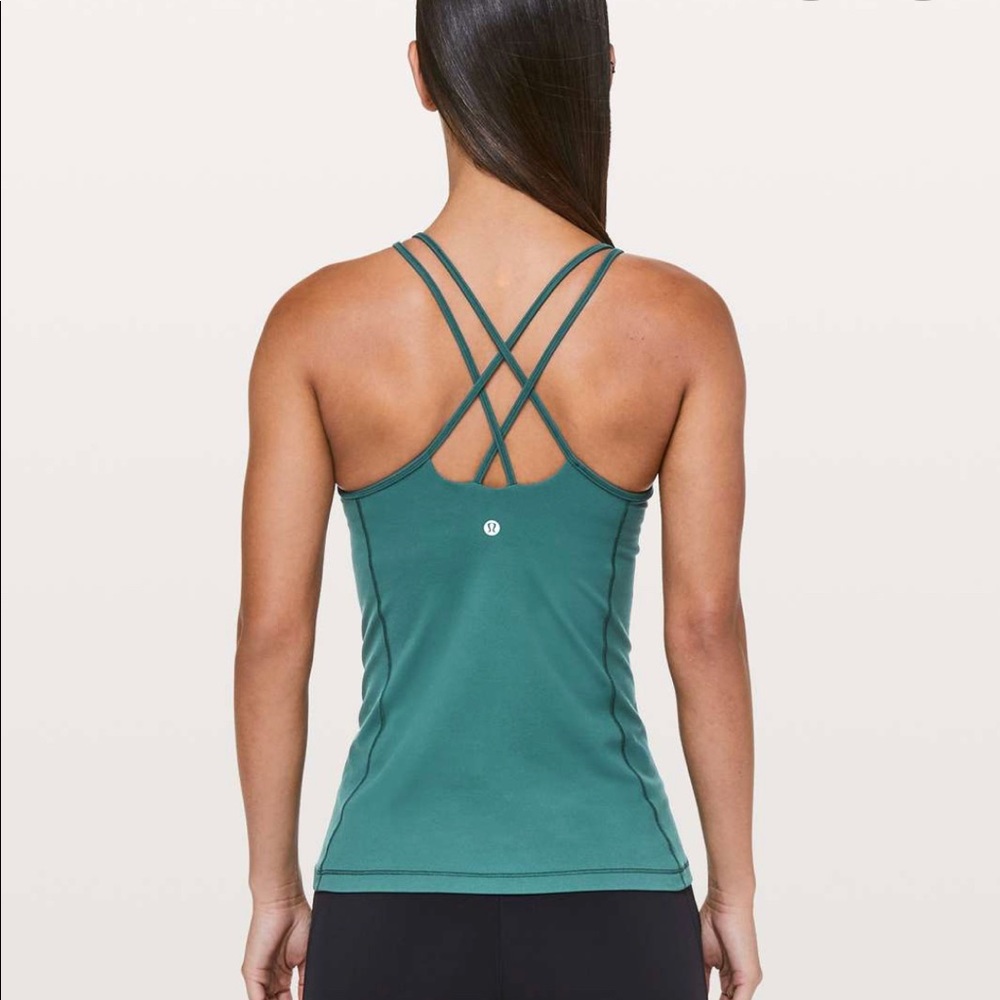 Lululemon Free To Be Tank Nulu Size 4 Jasper Green